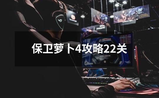 保卫萝卜4攻略22关-第1张-游戏资讯-丘大网