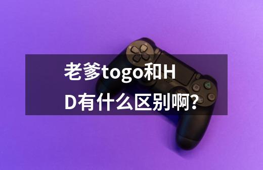 老爹togo和HD有什么区别啊？-第1张-游戏资讯-丘大网